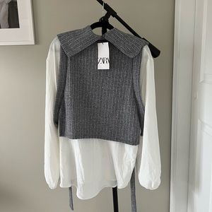 NWT Zara blogger fav, layered vest top